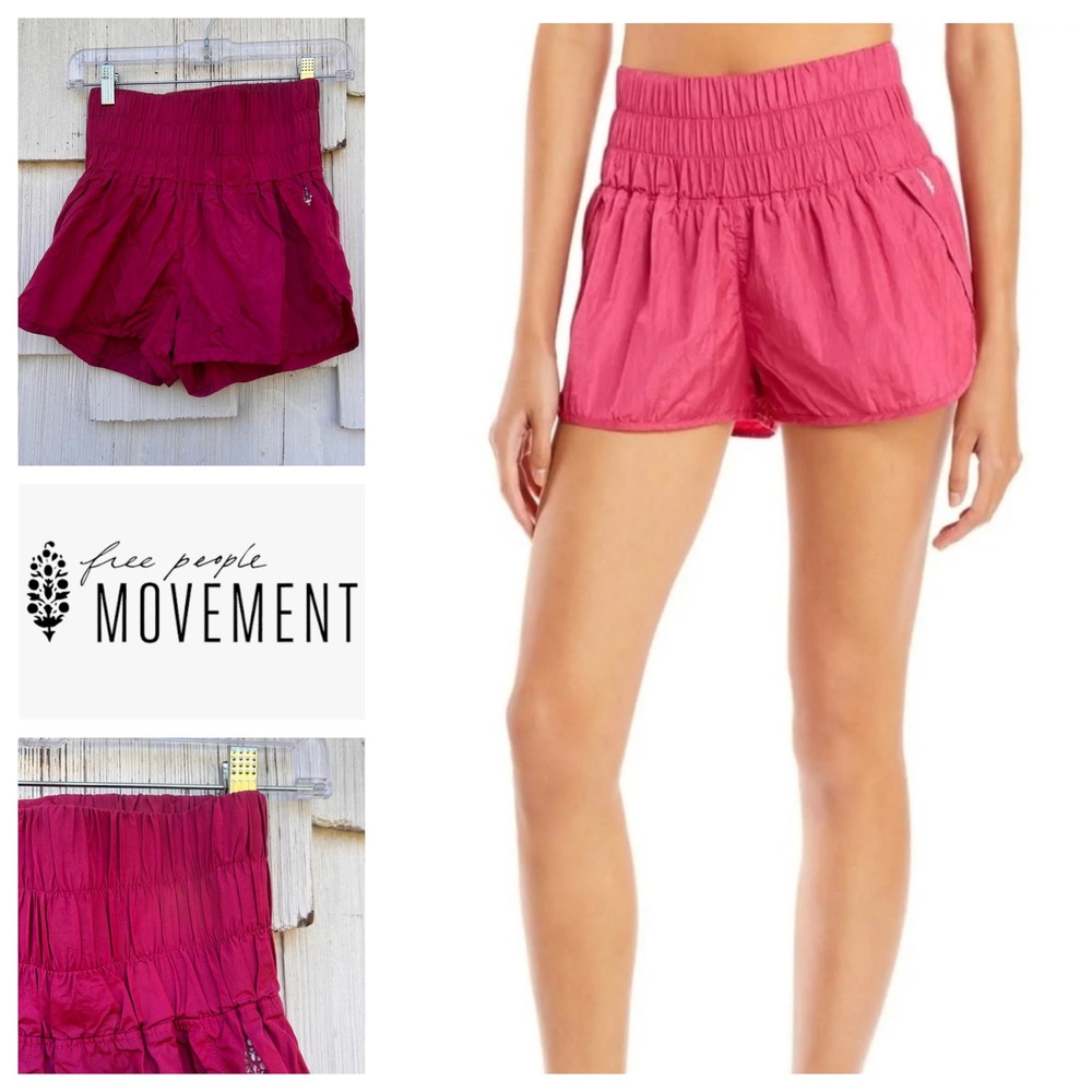 Free People‎ Movement The Way Home Shorts Magenta Pink XS High Waisted Athletic